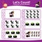 Printable halloween theme let\\\'s counting and circle the correct number