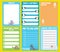 Printable kawaii design agenda and planners. Cute weekly planner background for kids with cute animals.
