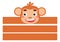 Printable monkey paper headband. Party crown die cut template for birthday, christmas, baby shower. Fun accessory for