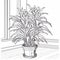 Printable Potted Plant Coloring Pages With Light-filled Scenes