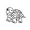 Printable tortoise coloring page for kids
