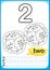 Printable worksheet for kindergarten and preschool. Exercises for writing numbers. Simple level of difficulty. Restore dashed line