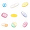 PrintCute Kawaii Pill And Capsule Characters For Healthcare Medicine Illustrations