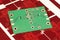 Printed circuit board PCB on red gerber mask for manufacturing