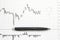 Printed forex chart with pen - uncertainty