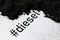 Printed hashtag diesel with soot and soot pile