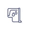 printer cartridge line icon on white