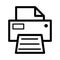 Printer document web icon, printout machine technology flat sign vector illustration