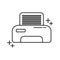 Printer equipment paper office line icon style