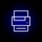 Printer icon in neon style. Can be used for web, logo, mobile app, UI, UX