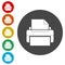 Printer icon.Office device symbol.
