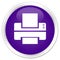 Printer icon premium purple round button