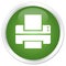 Printer icon premium soft green round button