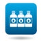 Printer ink bottles icon, cartoon style