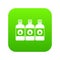 Printer ink bottles icon digital green