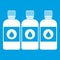 Printer ink bottles icon white