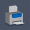 Printer - Isometric 3D illustration.