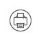 Printer line icon