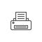 Printer line icon, outline vector sign