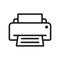 Printer line icon. Vector illustration.