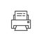 Printer machine line icon