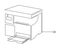 Printer, multifunction copier. Office equipment. Vector illustration, continuous line drawing