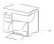 Printer, multifunction copier. Office equipment. Vector illustration, continuous line drawing