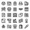 Printer and plotter outline icons