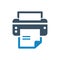 Printer print printing office supplies icon vector illustration