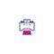 Printer thin line color icon. Icon for web and user interface