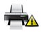 Printer warning sign concept