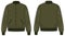 PrintGreen bomber jacket army front and back view
