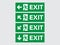 PrintGreen emergency exit sign. Fire Exit sign, emergency door symbol, evacuation icon. public signage vector illustration