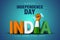 Printhappy independence day india. covid-19, coronavirus concept
