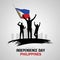 Printhappy national day Jordan. flag with group of people. vector illustration designhappy national day Philippines. flag with
