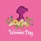 Printhappy women`s day greetings. vector illustration design