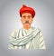 PrintIndian Freedom Fighter Bal Gangadhar Tilak. Vector illustration