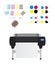 Printing set - printing rosettes, Large inkjet plotter printer and cmyk blots