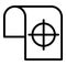 Printing target icon, outline style