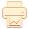 Printout flat icon. Printer orange icons in trendy flat style. Print gradient style design, designed for web and app