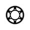 PrintSimple Flat Monochrome bicycle sprocket icon. Chainrings, Bike gear icon.