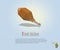 PrintVector polygonal illustration of fried chicken leg, modern food icon, low poly style