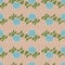 PrintVector retro color hand drawing roses and leaf stripe pattern