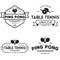 Printvector set of ping pong logos, emblems and design elements. table tennis logotype templates and badges