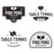 Printvector set of ping pong logos, emblems and design elements. table tennis logotype templates and badges