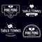 Printvector set of ping pong logos, emblems and design elements. table tennis logotype templates and badges