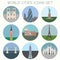 PrintWorld Cities landmarks & symbols - Icons Set