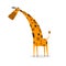 PrintÑŽ Vector cartoon funny giraffe. African animal.