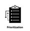 Prioritization icon , line color vector illustration