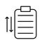 Prioritization icon , line color vector illustration